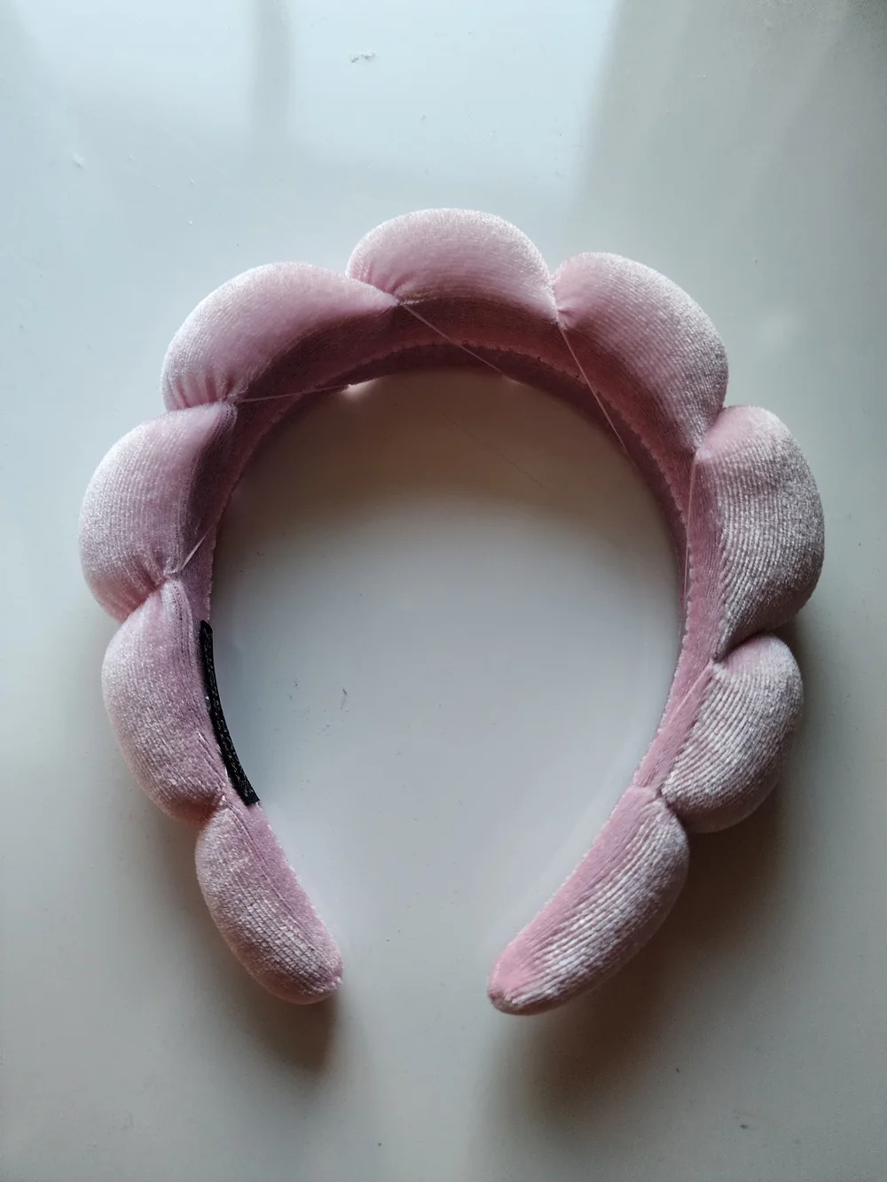 Pink Padded Scalloped Fabric Headband, Solid, Women’s Casual Hair Accessory NWOT
